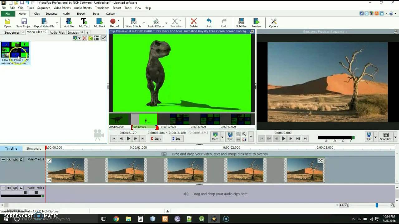 Green screen video editing software, free download